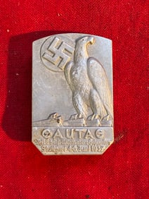 WW2 German Tinnie/Day badge.Gautag “Stuttgart 1937?? .Circa.1937