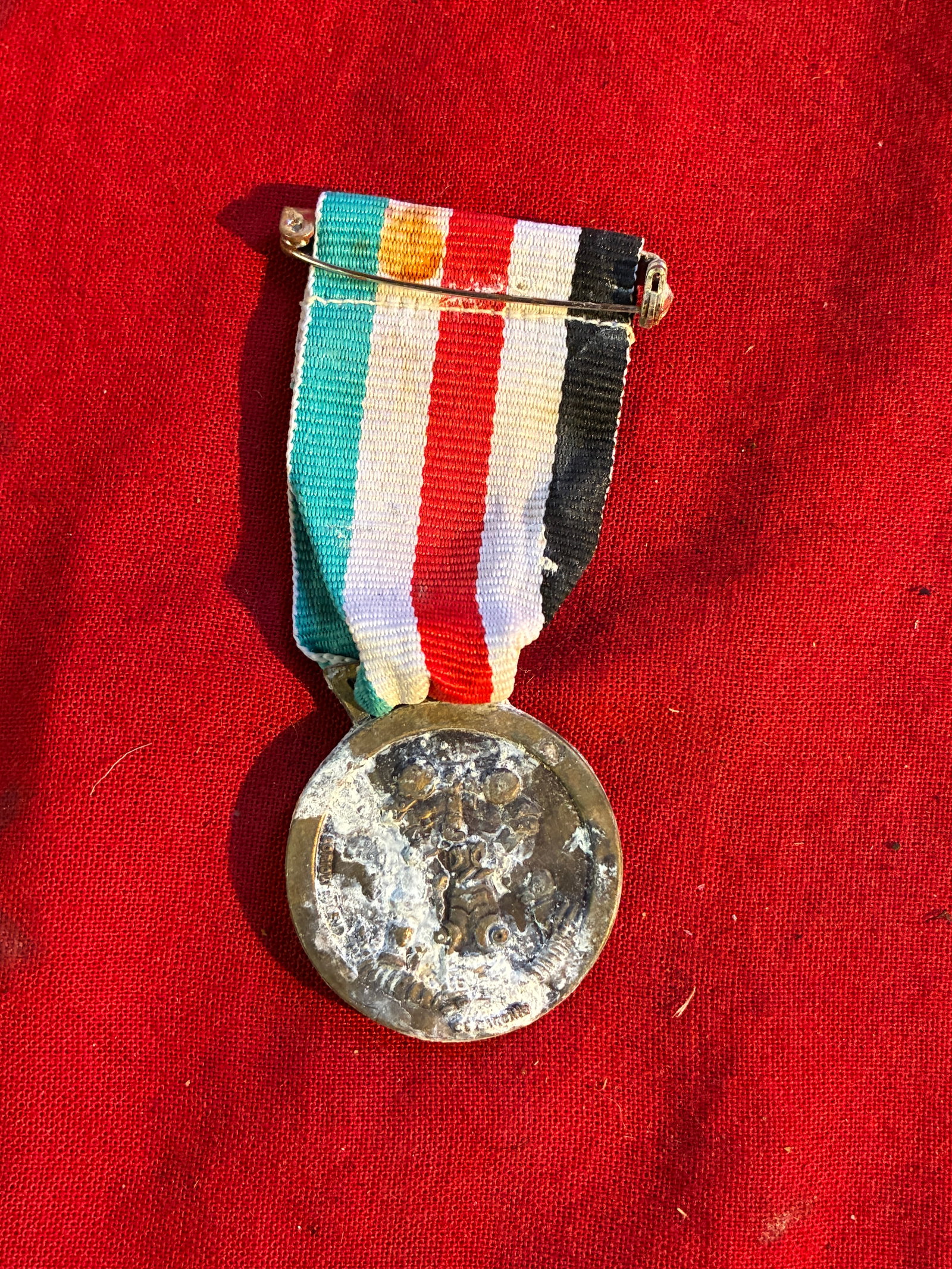 WW2 Italian-German Afrika Korps Campaign Medal Zinc: WW2 Italian-German Afrika Korps Campaign Medal Zinc. Later war version by Lorioli of Milan. Silvered and die struck zinc construction, original ribbon. Excellent condition.
