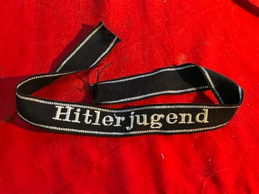 WWII GERMAN WAFFEN SS HJ HITLER YOUTH CUFF TITLE
