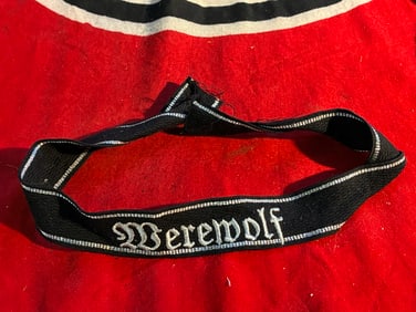 Embroidered Waffen SS cuff title WWII German