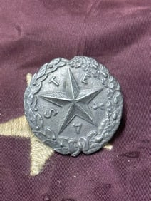 CIVIL WAR CONFEDERATE CSA TEXAS STAR CAST PIN