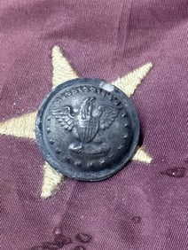 CIVIL WAR CONFEDERATE CSA MISSISSIPPI CAST COAT BUTTON