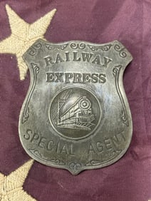 ANTIQUE 1800'S RAILWAY EXPRESS SPECIAL AGENT BADGE