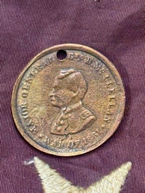 Civil War McClellan ID disc with religious and patriotic engraving