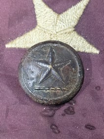RARE CIVIL WAR CONFEDERATE CSA TEXAS STAR COAT BUTTON