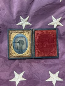 RARE CIVIL WAR DRUMMER BOY CDV FRAMED PHOTOGRAPH