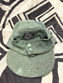 WW2 GERMAN M43 TOTENKOPF SS FIELD CAP