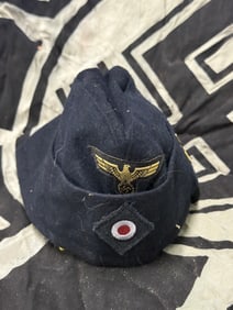 RARE WW2 GERMAN KRIEGSMARINE U-BOAT SIDE CAP WITH UBOAT INSIGNIA