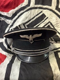 RARE WW2 GERMAN HITLER YOUTH LEADERS VISOR CAP BY SCHIRM & MITTLER 1939
