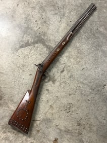 EARLY 1800'S RIFLE MUSKET DECORATED AND USED BY NATIVE AMERICAN NAVAJO INDIANS