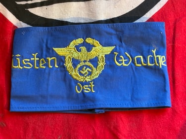 A Rare WW2 German East District Coastal Watch Police (Danzig/Prussia) Armband