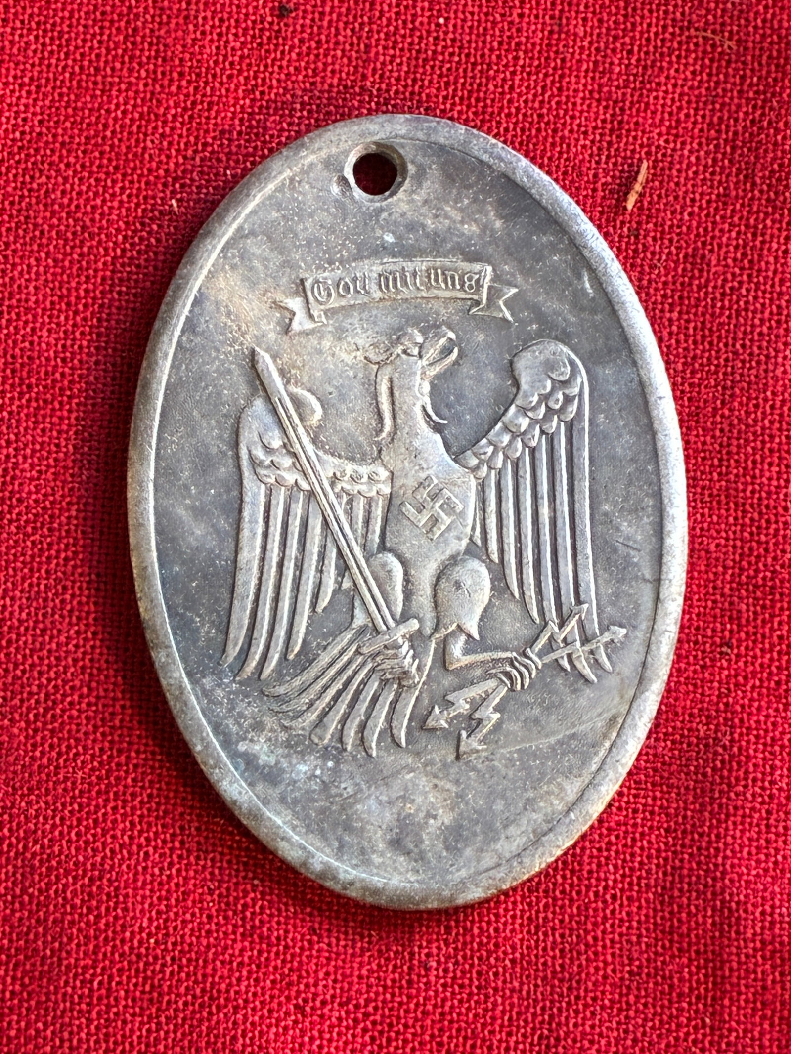 WWII German Prussian Police Tag: WWII German Prussian Police Tag. Shows good wear and use with a beautiful overall patina. Please view all detailed pictures. A rare example of the time period.