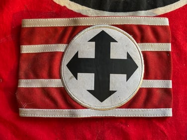 WW2 German Fascist Hungarian Iron Cross Movement Armband