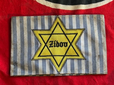 WW2 GERMAN YUGOSLAVIAN ZIDOV CONCENTRATION CAMP STAR ARMBAND