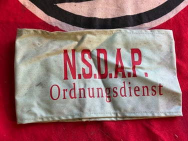WW2 GERMAN NSDAP ORDNUNGSDIENST SECURITY ARMBAND