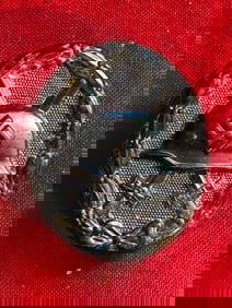 GERMAN WWII BLACK WOUND BADGE, SOLID BACK MARKED 30