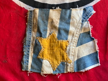 WW2 GERMAN JEWISH CONCENTRATION CAMP STAR OF DAVID UNIFORM CUT OUT