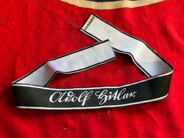 GERMAN WWII WAFFEN SS LSSAH ADOLF HITLER BEVO CUFF TITLE