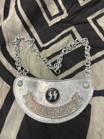 WW2 GERMAN SS STREIFENDIENST WIRELESS POLICE GORGET