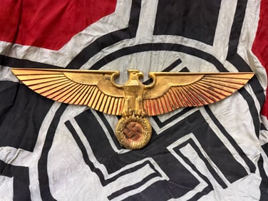 ULTRA RARE WW2 GERMAN REICHSTAG WALL EAGLE PLAQUE