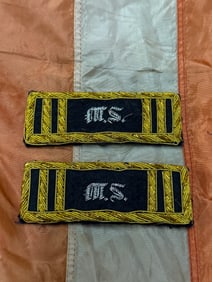 CIVIL WAR MEDICAL SERVICE CAPTAINS PAIR OF SHOULDER BOARDS STRAPS