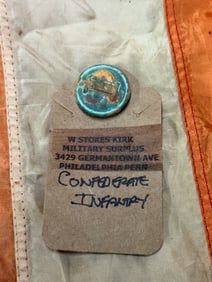 CIVIL WAR CONFEDERATE CSA INFANTRY I BLOCK BUTTON BY W. STOKES KIRK