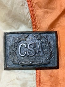 CIVIL WAR CONFEDERATE CSA WITH WREATH BELT PLATE BUCKLE