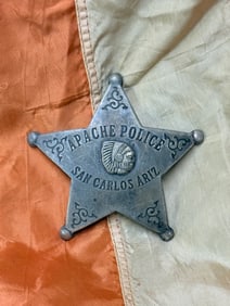 1800'S APACHE POLICE SAN CARLOS ARIZ. BADGE