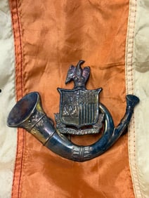 CIVIL WAR NEW YORK INFANTRY OFFICER HEADGEAR BADGE INSIGNIA