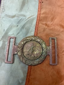 CIVIL WAR CONFEDERATE CSA 2-PIECE BELT BUCKLE FROM 1ST VIRGINIA