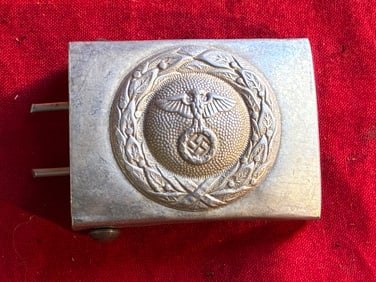 WWII German NSDAP (NAZI PARTY) SCARCE RLB EM/NCO’S BELT BUCKLE BY RZM M34/2