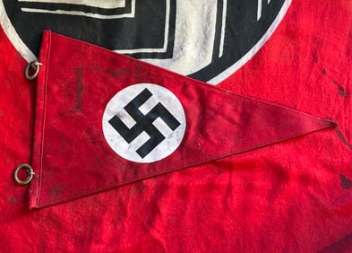 RARE WW2 GERMAN NSDAP POLITICAL VEHICLE PENNANT
