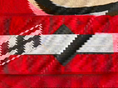 WW2 German Hitler Youth Armband With RZM Paper Tag