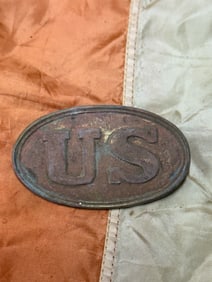 M1833 EARLY CIVIL WAR U.S. OVAL BELT PLATE BUCKLE
