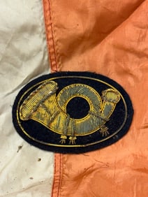 CIVIL WAR INFANTRY HORN BULLION CLOTH BADGE BY JOHN A. BAKER