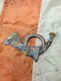 CIVIL WAR IRISH BRIGADE INFANTRY HORN HEADGEAR BADGE INSIGNIA