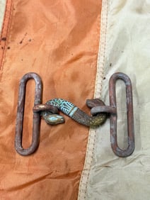 CIVIL WAR CONFEDERATE CSA SERPENT SNAKE 2-PIECE BELT PLATE BUCKLE