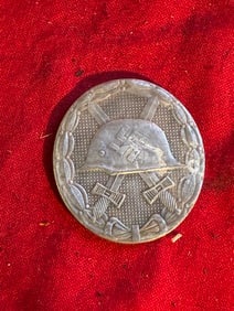 VERY RARE WW2 GERMAN WOUND BADGE IN SILVER