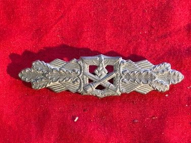 WWII German Maker Marked CLOSE COMBAT CLASP IN Silver By FLL