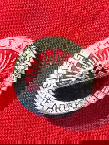WW2 GERMAN HITLER YOUTH 1ST DESIGN MEMBERSHIP ENAMELED PIN BADGE BY RZM M1/129