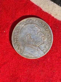 WW2 GERMAN KARL GOETZ ADOLF HITLER SILVER MEDAL COIN