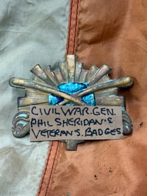 CIVIL WAR GENERAL PHIL SHERIDAN'S VETERAN'S BADGE