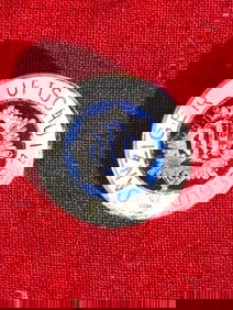 WW2 German Danziger Luftschutzbund Enamel Lapel Pin Marked RZM m1/129