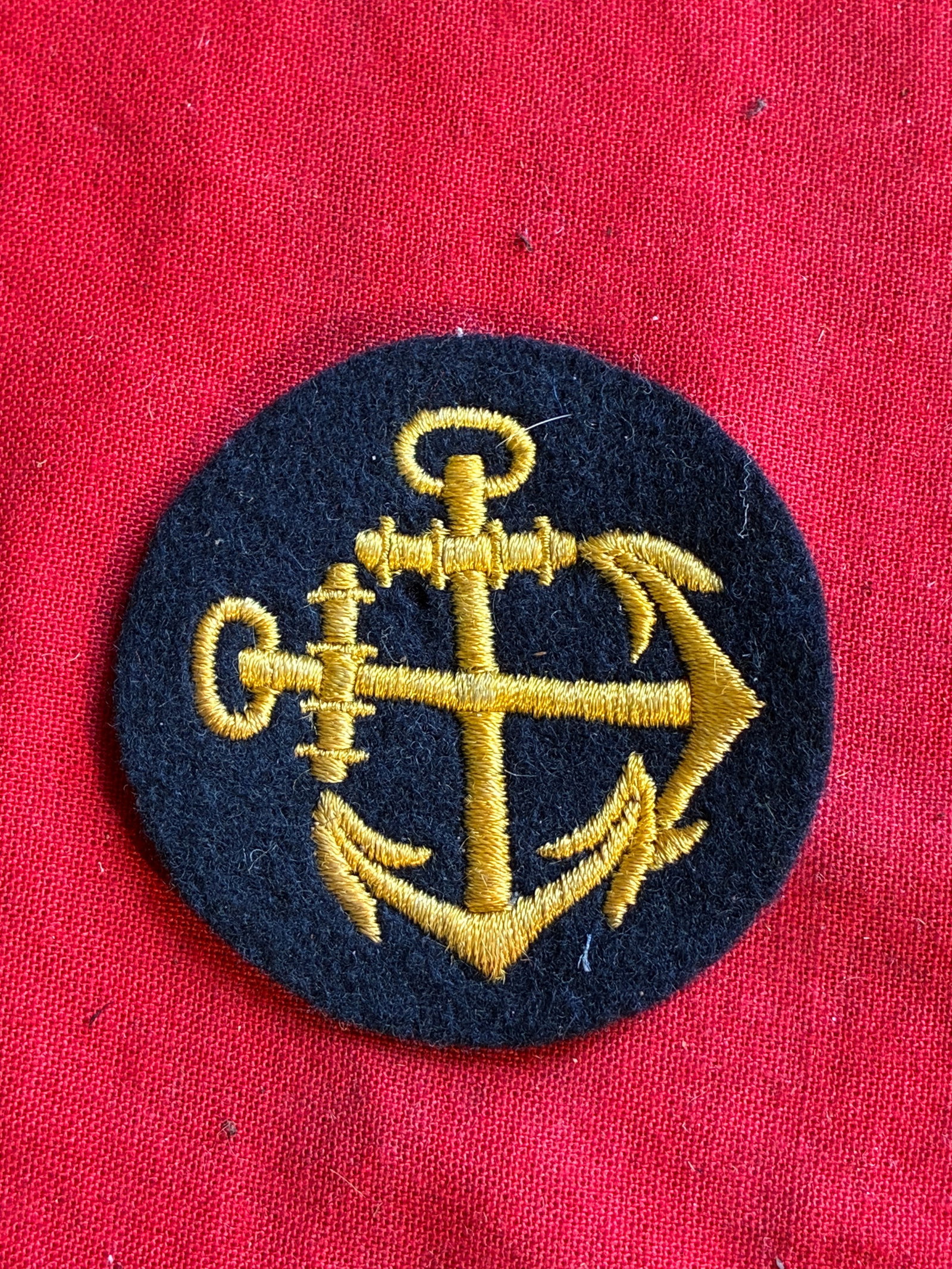 SCARCE WW2 GERMAN KRIGSMARINE SLEEVE CLOTH BADGE INSIGNIA: SCARCE WW2 GERMAN KRIGSMARINE SLEEVE CLOTH BADGE INSIGNIA