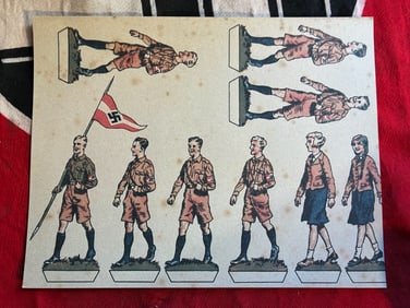 WW2 LEAGUE OF GERMAN HITLER YOUTH CUT OUT DOLLS