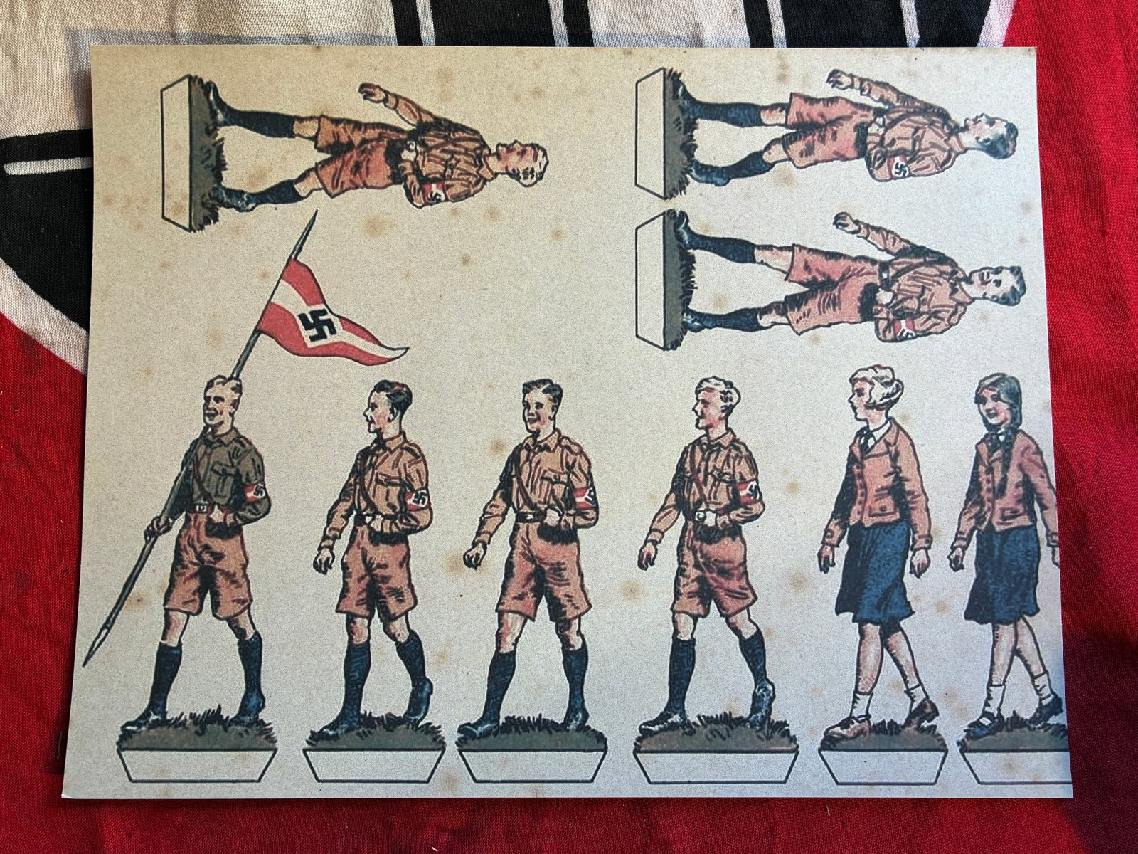 WW2 LEAGUE OF GERMAN HITLER YOUTH CUT OUT DOLLS: WW2 LEAGUE OF GERMAN HITLER YOUTH POSTER