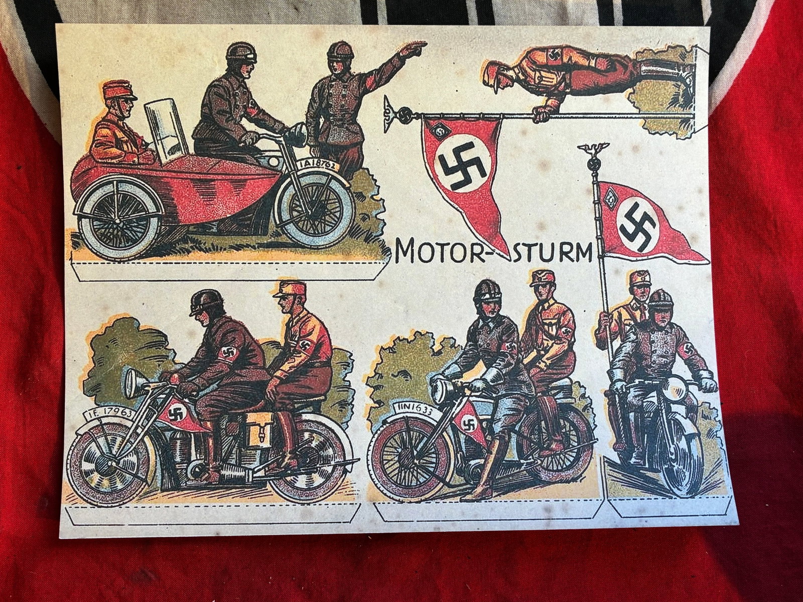 WW2 German 3rd Reich Germany Sturmabteilung Motor Sturm Paper Cutout Dolls: WW2 German 3rd Reich Germany Sturmabteilung Motor Sturm Paper Cutout Dolls