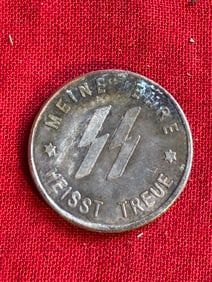 1940 WW2 SS KANTINEGELD 1 SCHILLING 3rd REICH HITLER ERA EXONUMIA GERMAN COIN