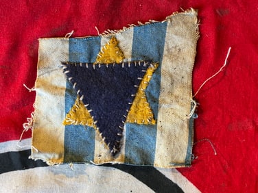 WW2 GERMAN JEWISH CONCENTRATION CAMP STAR OF DAVID UNIFORM CUT OUT