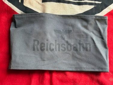 WWII German REICHSBAHN (Rail Road) Armband With RZM Paper Tag